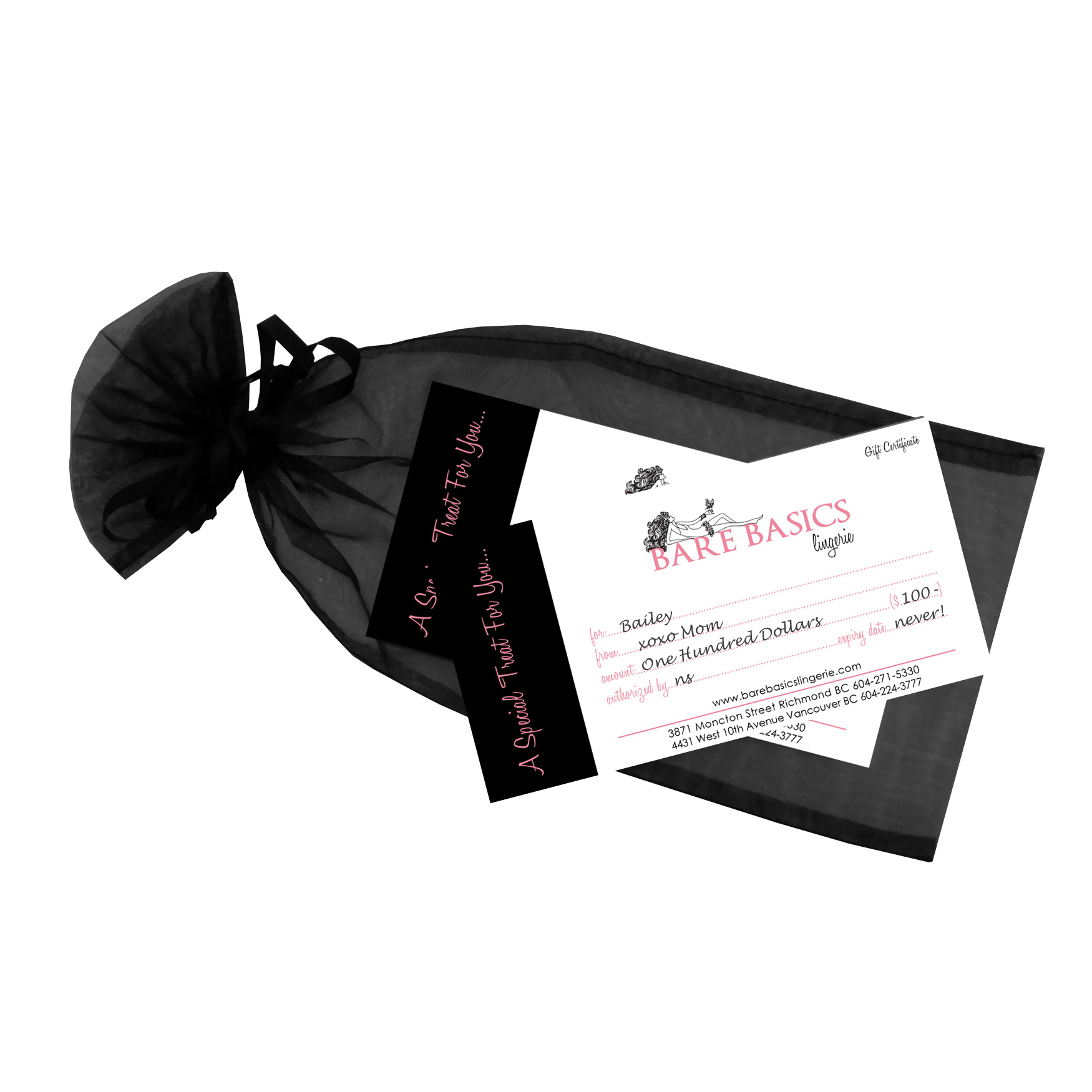Bare Basics Lingerie Gift Certificate