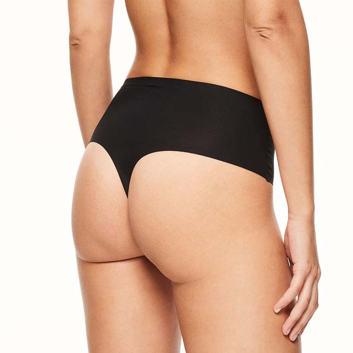 Chantelle-soft-stretch-high-waist-thong-black-1069-bare-basics-lingerie-Richmond-Vancouver-1