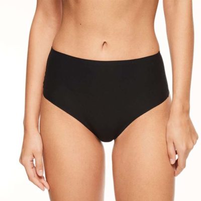 Chantelle-soft-stretch-high-waist-thong-black-1069-bare-basics-lingerie-Richmond-Vancouver-2