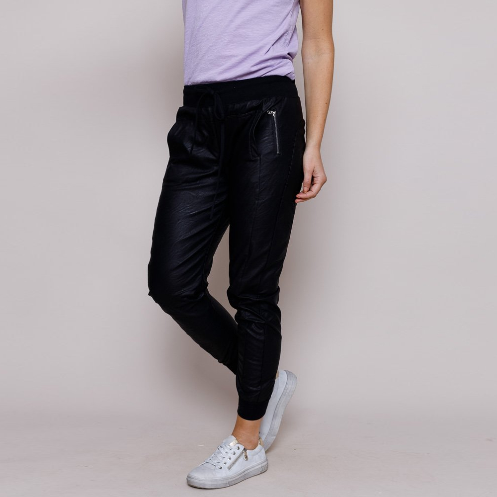 Suzy D London Vegan Leather Joggers