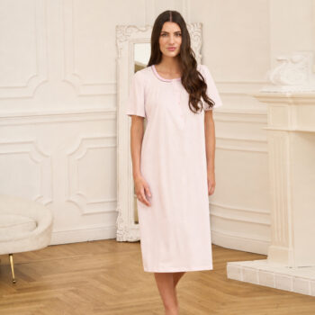 Linclalor Short Sleeve Cotton Nightgown