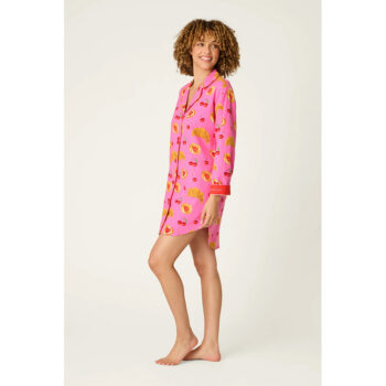 PJ Salvage Sweet Cherry Tart Flannel Nightshirt