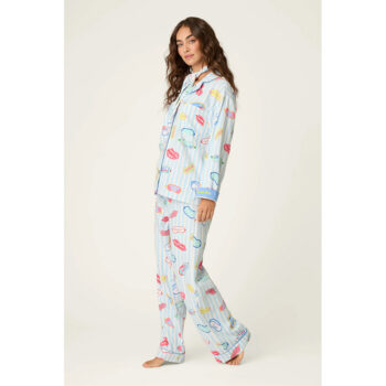 PJ Salvage Out of Office Eyemask 3-Piece Flannel PJ Set