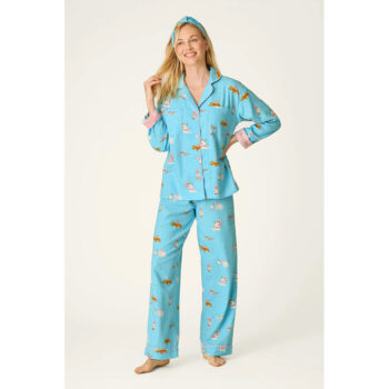 PJ Salvage Pampered Cat 3-Piece Flannel PJ Set